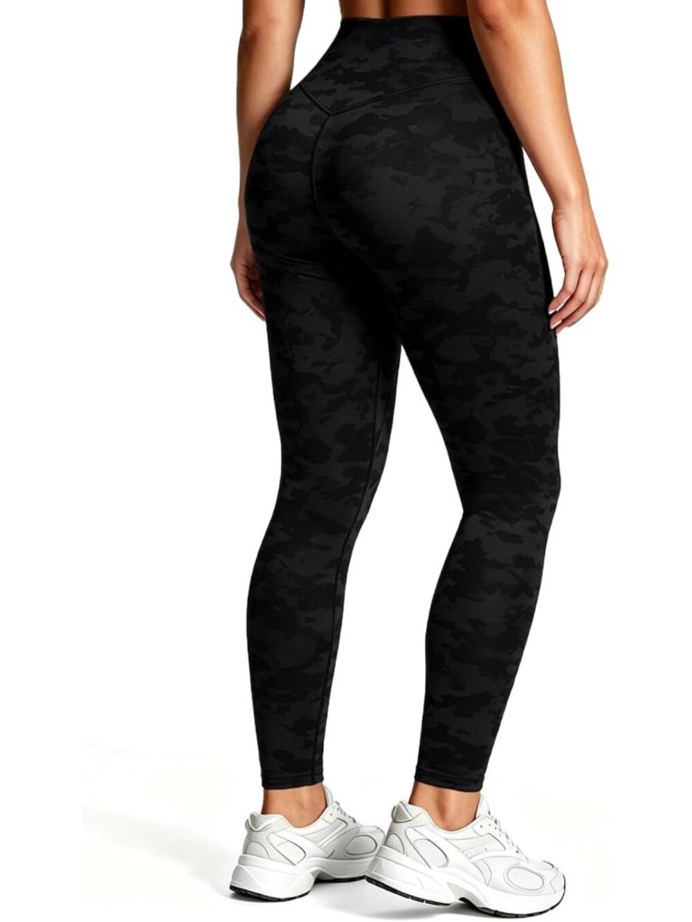 High-Waisted Deep V Yoga Pants - 26" Length, Stretchy, Comfortable Fit